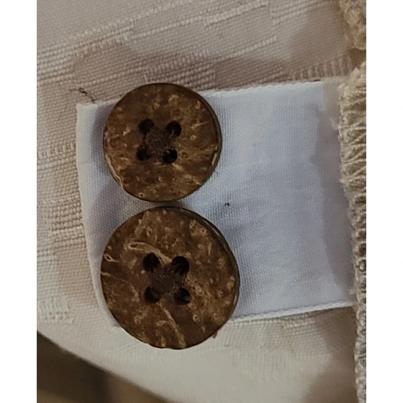 MEN'S VINTAGE TOMMY BAHAMA SILK JAQUARD SHIRT PALM TREES SZ MED - Picture 8 of 8